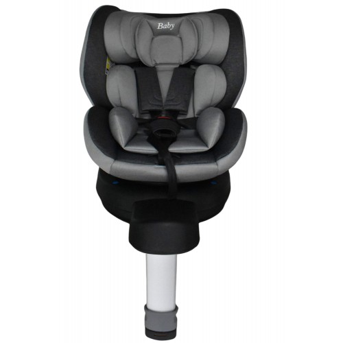 Καθισματάκι αυτοκινήτου Baby and Kid isofix για βάρος 0 έως 36kg περιστρεφόμενο 360 μοίρες σε μαύρο με γκρι