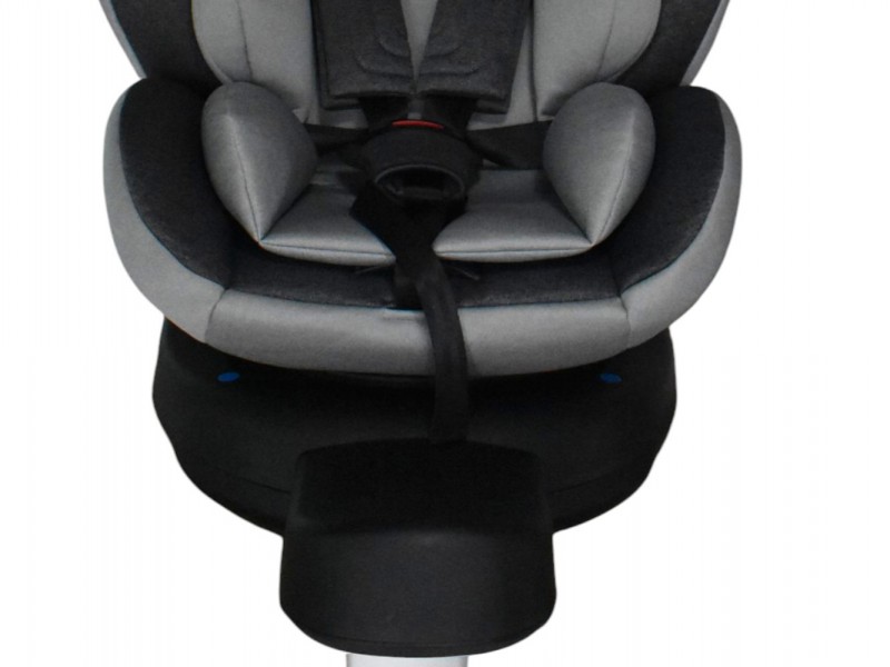 Καθισματάκι αυτοκινήτου Baby and Kid isofix για βάρος 0 έως 36kg περιστρεφόμενο 360 μοίρες σε μαύρο με γκρι
