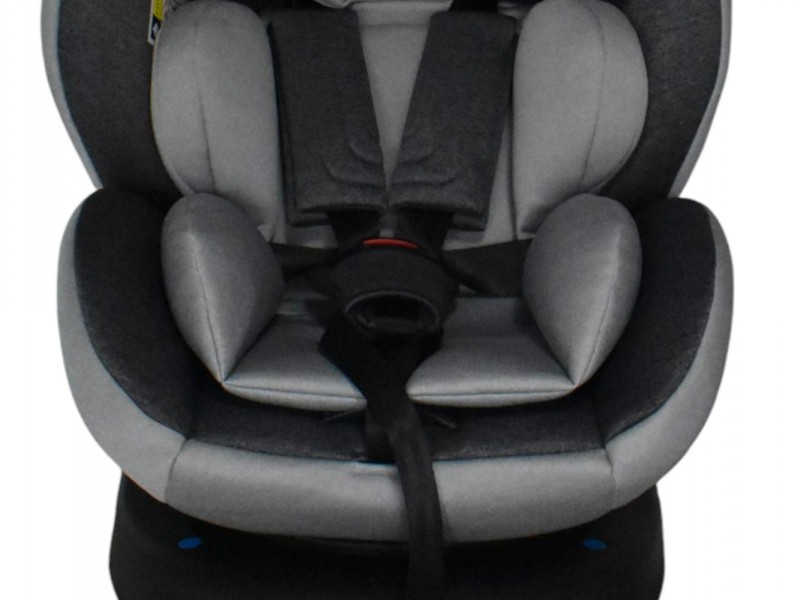 Καθισματάκι αυτοκινήτου Baby and Kid isofix για βάρος 0 έως 36kg περιστρεφόμενο 360 μοίρες σε μαύρο με γκρι