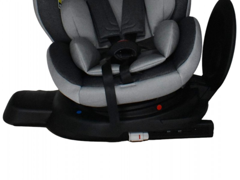 Καθισματάκι αυτοκινήτου Baby and Kid isofix για βάρος 0 έως 36kg περιστρεφόμενο 360 μοίρες σε μαύρο με γκρι