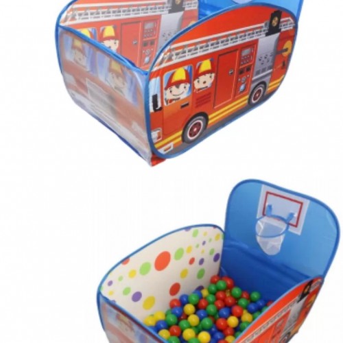 Παιδικός Παιδότοπος Παιχνιδιού Magic Fire Truck Ball pit 2 σε 1 με 100 μπαλάκια