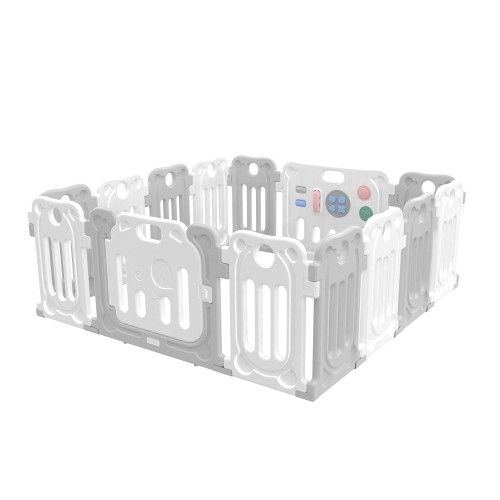Πλαστικός παιδικός φράχτης 192x194x63cm σε γκρι λευκό