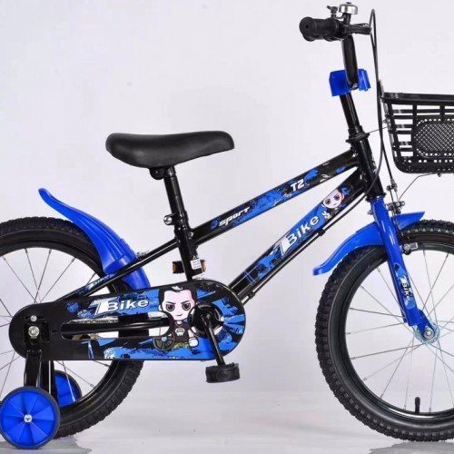 Παιδικό Ποδήλατο t2 bike 12 ίντσες με καλάθι σε μαύρο μπλε