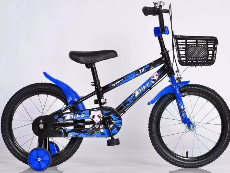 Παιδικό Ποδήλατο t2 bike 12 ίντσες με καλάθι σε μαύρο μπλε