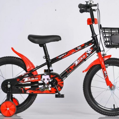 Παιδικό Ποδήλατο t2 bike 12 ίντσες με καλάθι σε μαύρο κόκκινο