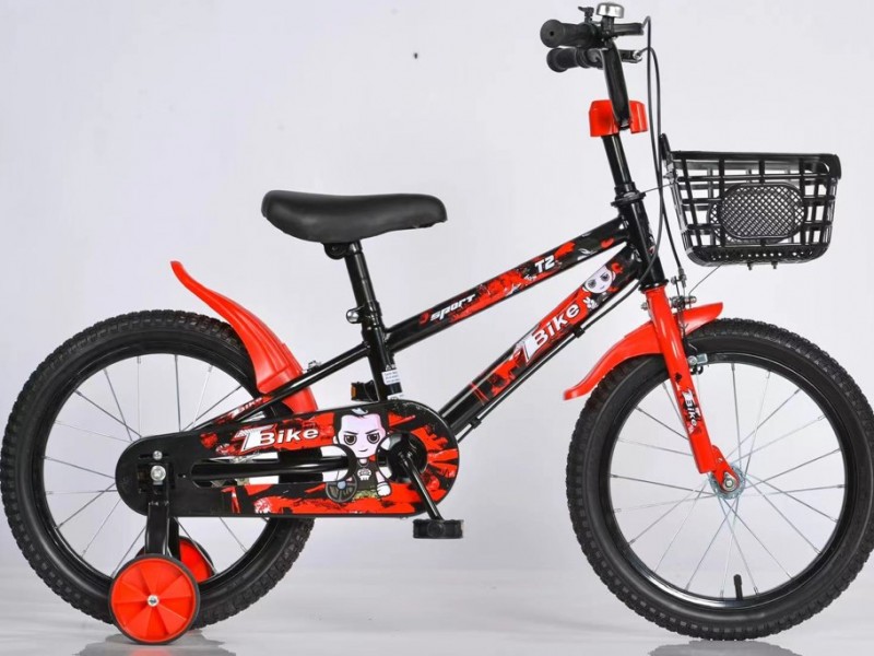 Παιδικό Ποδήλατο t2 bike 12 ίντσες με καλάθι σε μαύρο κόκκινο