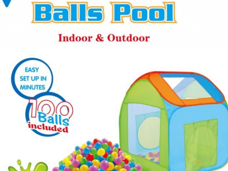 Παιδική Σκήνη - Παιδότοπος Παιχνιδιού Balls Pool 2 σε 1 με 100 Μπαλάκια