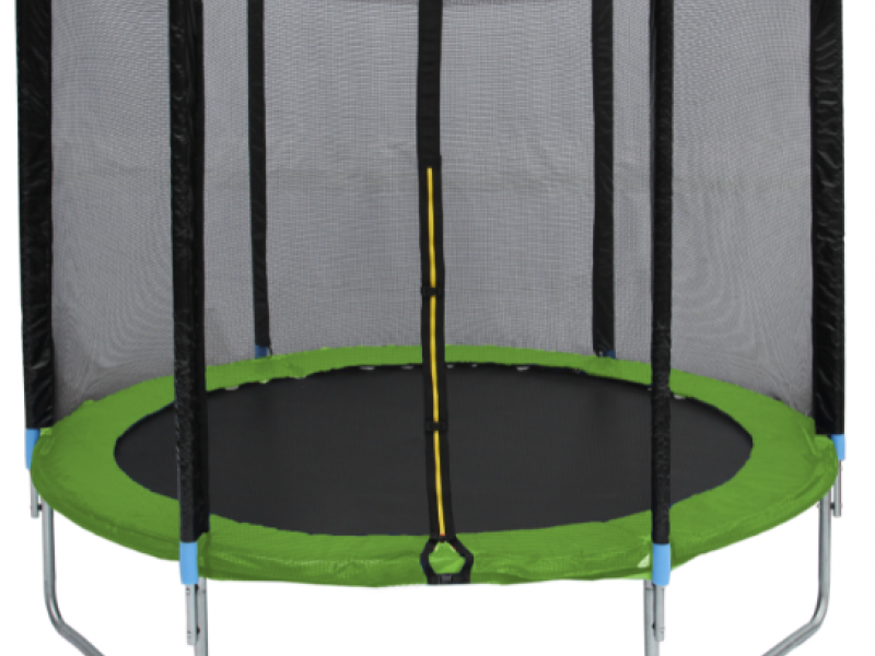 Τραμπολίνο TRAMPOLINE με δίχτυ προστασίας Διάμετρο 180cm και ύψος 180cm για μέγιστο βάρος έως 80 κιλά  Πράσινο